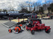 Ferris 5902103 61" 500S Zero Turn Mower Util Trailer Handheld Package left angled view picture with hand held 