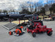 Ferris 5902103 61" 500S Zero Turn Mower Util Trailer Handheld Package left angled view picture with hand held 