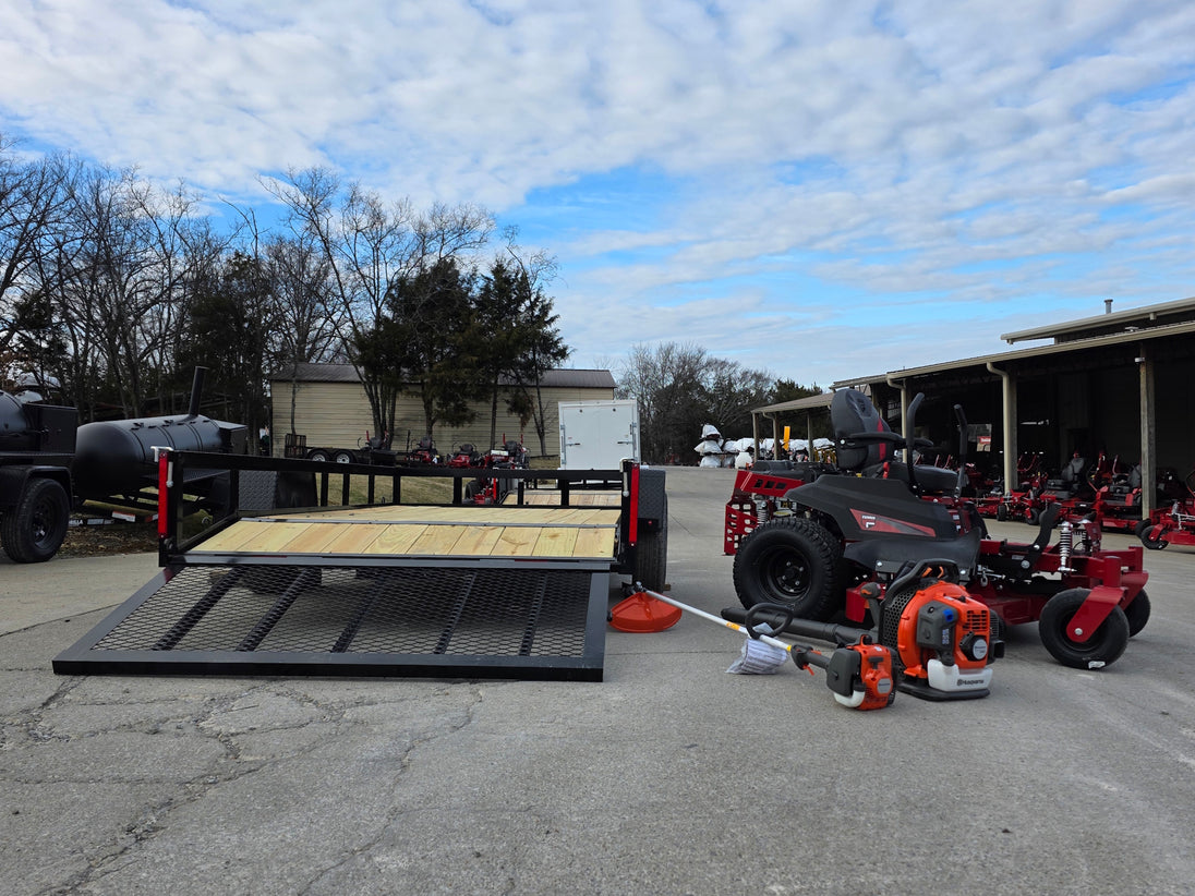 Ferris 5902103 61" 500S Zero Turn Mower Util Trailer Handheld Package left side view picture 