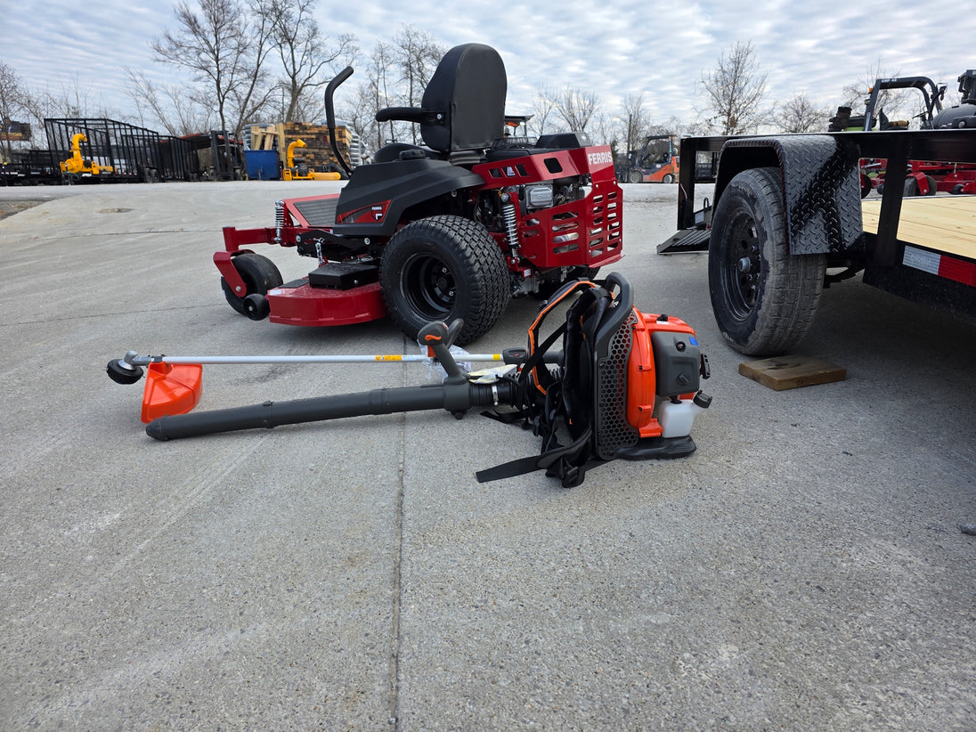 Ferris 5902103 61" 500S Zero Turn Mower Util Trailer Handheld Package side hand held view picture
