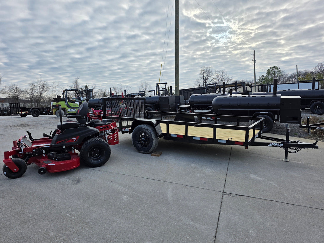 Ferris 5902103 61" 500S Zero Turn Mower Util Trailer Package front right angled view picture 