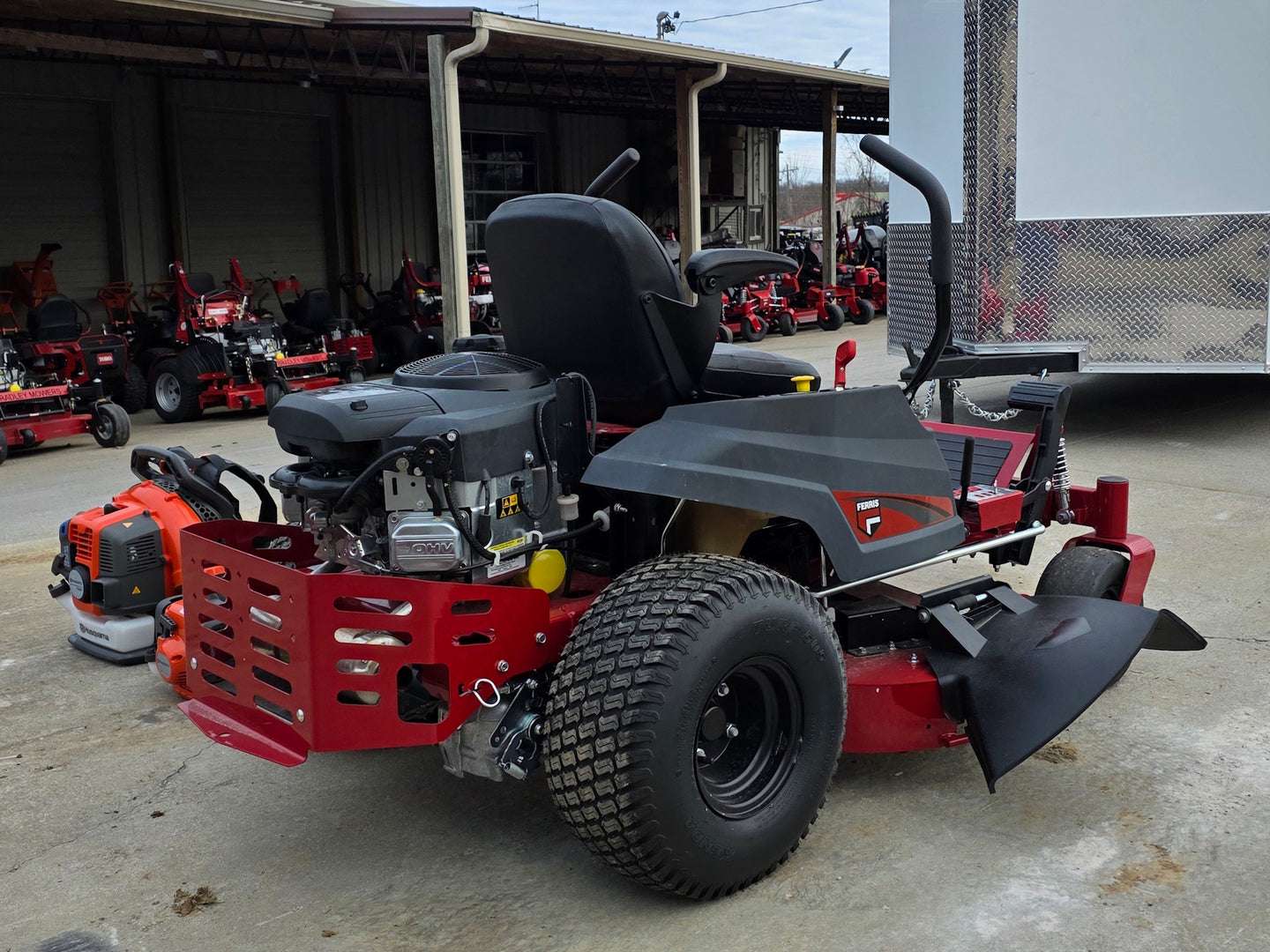 Ferris 5902144 42" 300S Zero Turn Mower Handheld Bundle back right angled view picture 