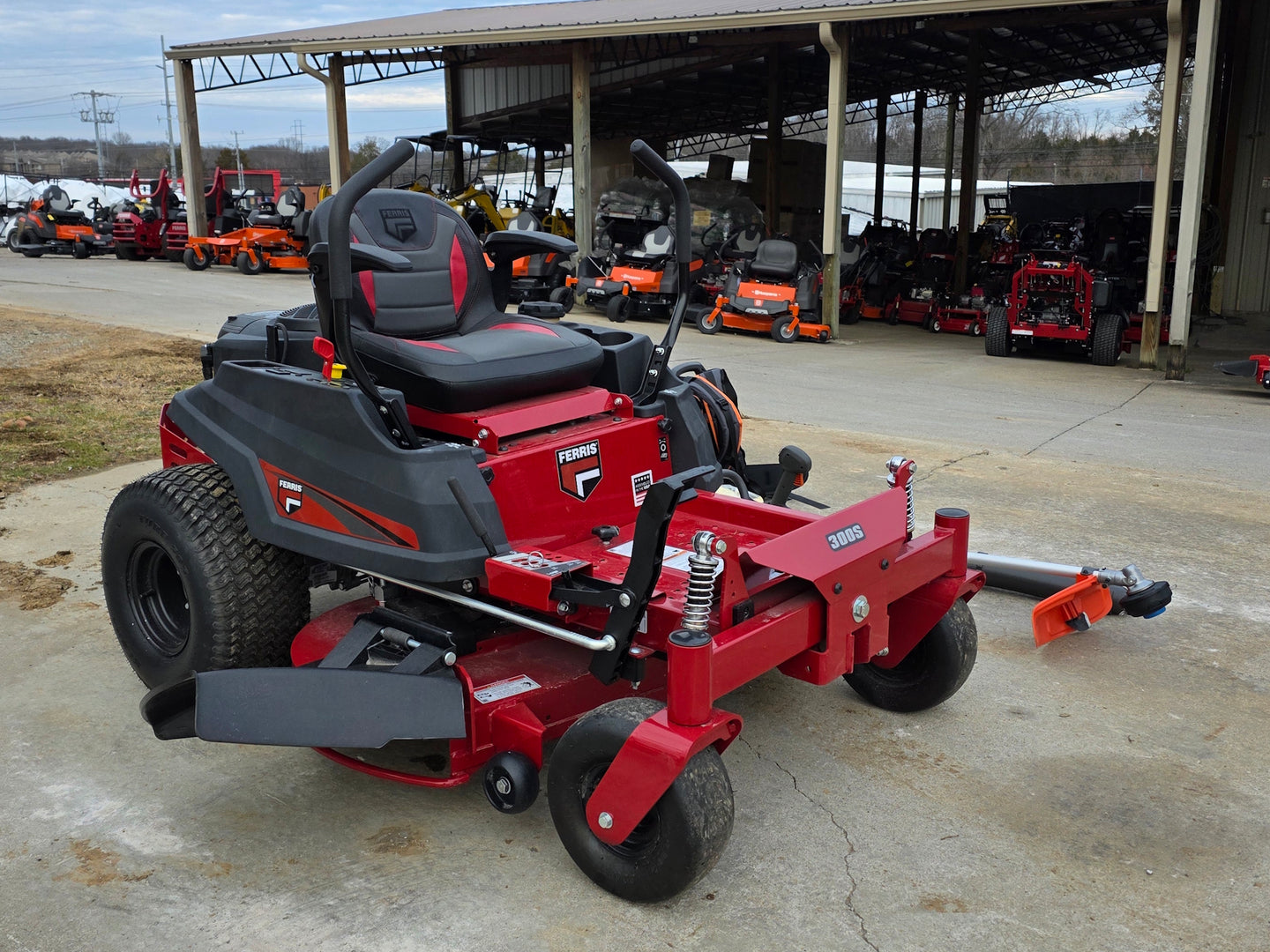 Ferris 5902144 42" 300S Zero Turn Mower Handheld Bundle front left angled view picture 