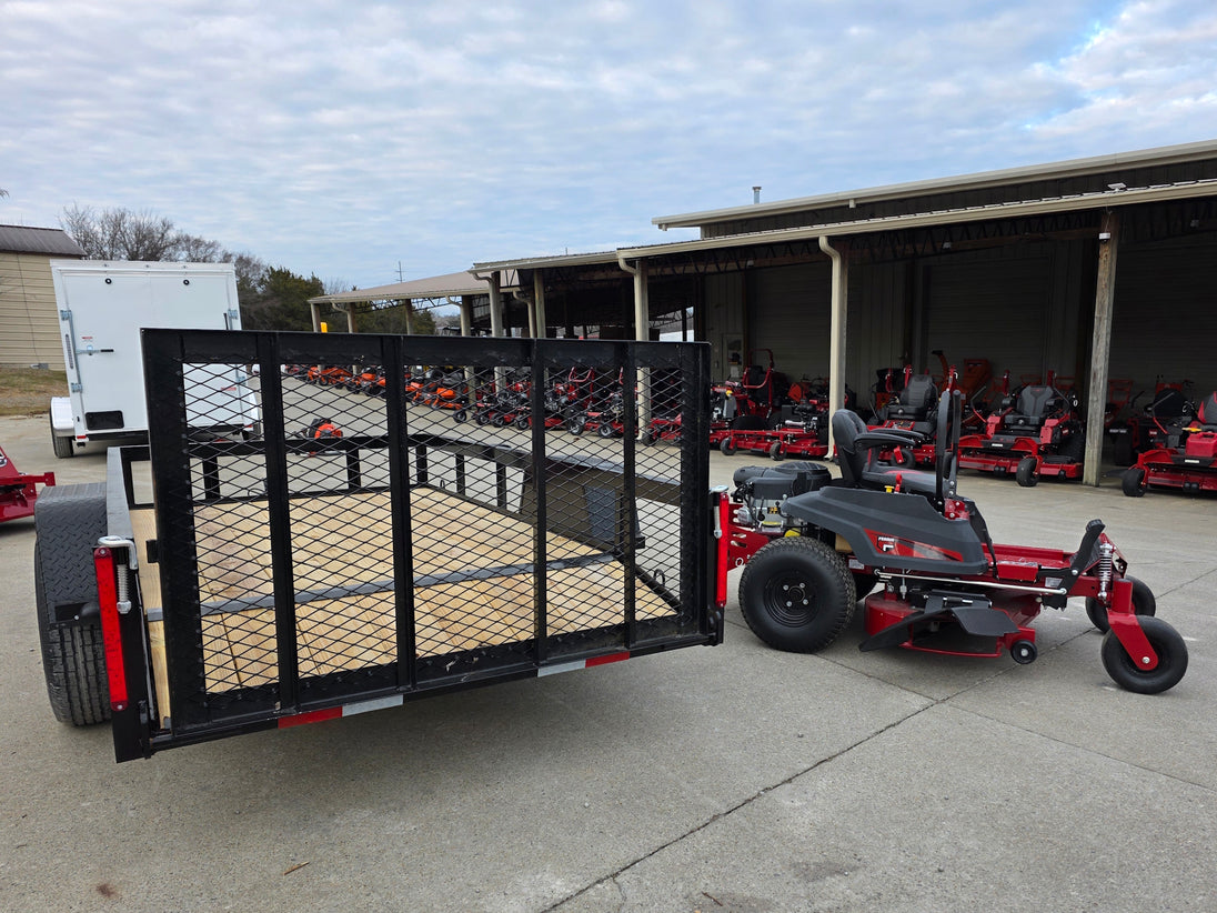 Ferris 5902144 42" 300S Zero Turn Mower Util Trailer Bundle back angled view picture 