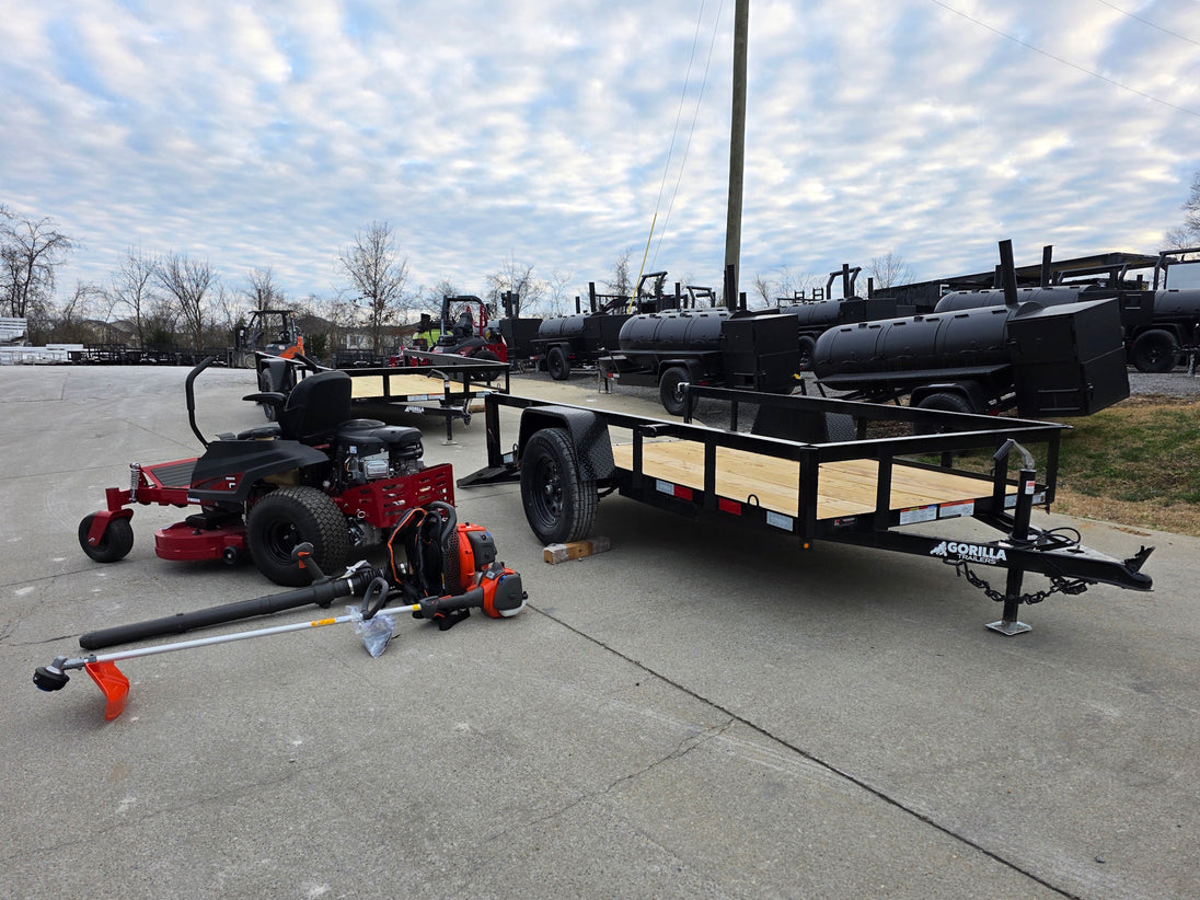 Ferris 5902144 42" 300S Zero Turn Mower Util Trailer Handheld Bundle right side view picture 