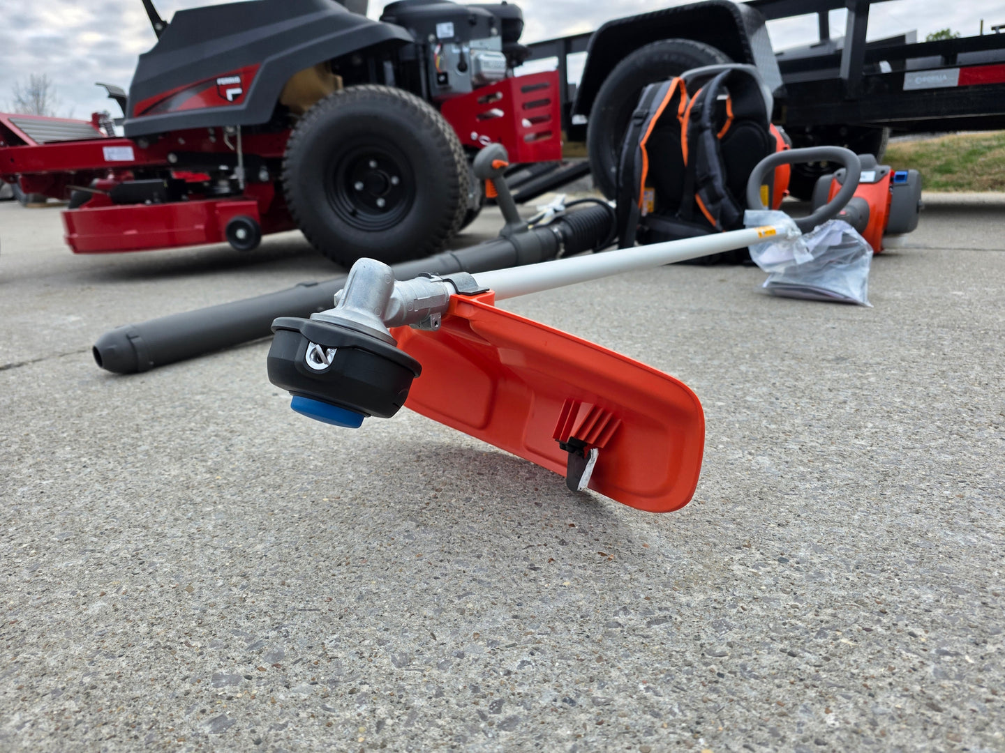Ferris 5902144 42" 300S Zero Turn Mower Util Trailer Handheld Bundle trimmer head view picture 