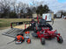 Ferris 5902154 52" ISX800 Commercial Zero Turn Mower Utility Trailer Handheld Bundle left angled with hand held picture 