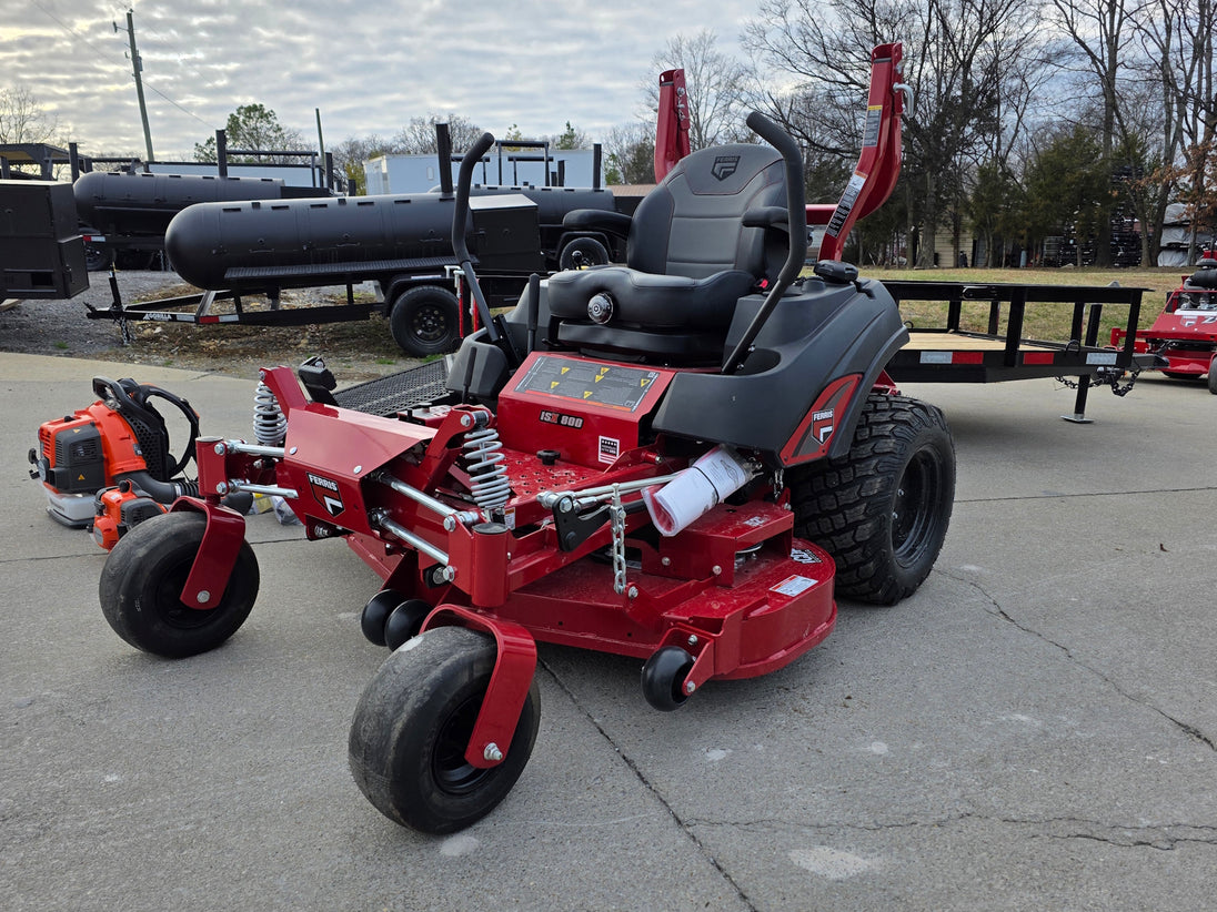 Ferris 5902154 52" ISX800 Commercial Zero Turn Mower Utility Trailer Handheld Bundle right side mower view picture