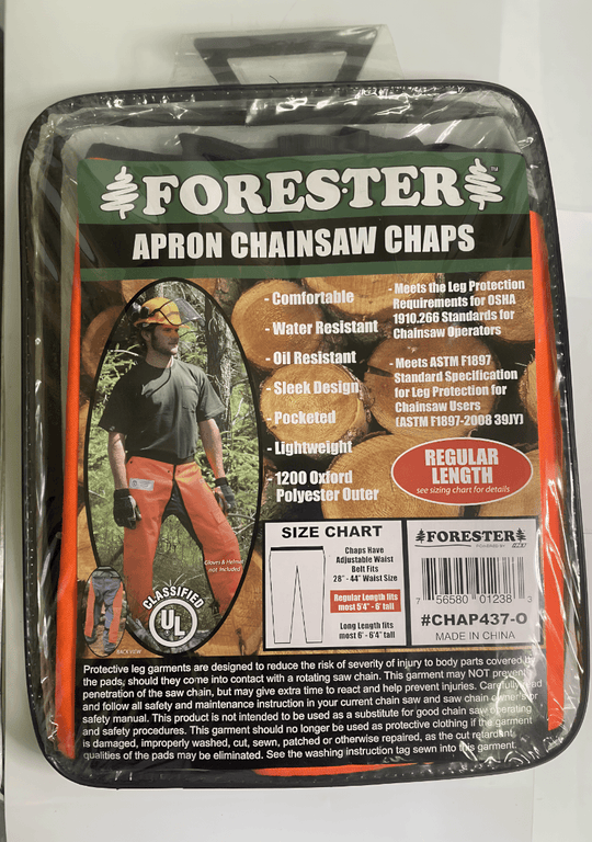 Forester CHAP437 - O Orange Apron Style Chainsaw Chaps