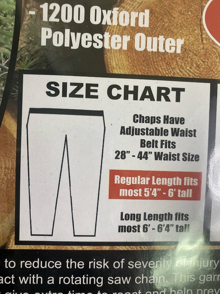 Forester CHAP437 - O Orange Apron Style Chainsaw Chaps