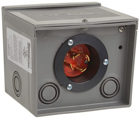Generac 6337 Weatherproof Surface Mount Power Inlet Box for 30 Amp Portable Generators