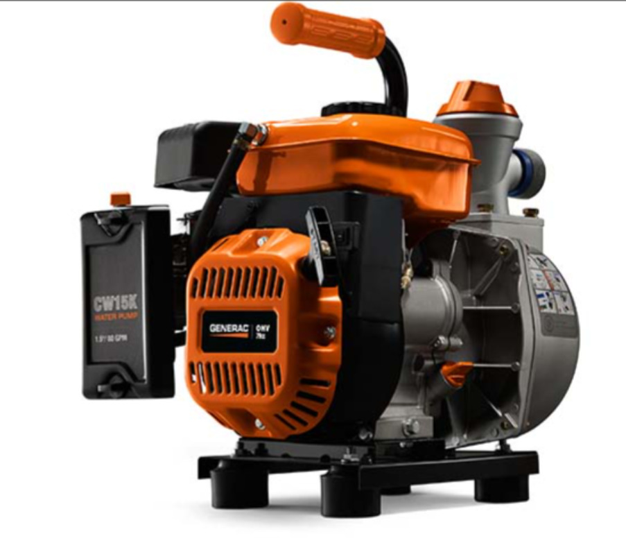 Generac 6821 1.5-Inch Portable Clean Water Pump Kit With Hoses