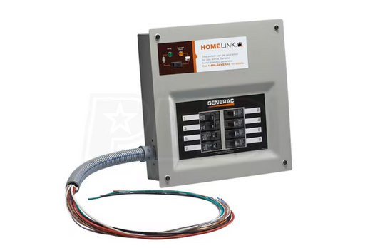 Generac 6852 30 Amp HomeLink Switch Panel For Portable Generator Connection