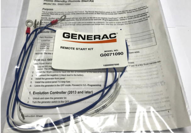 Generac 7109-  2 Wire Start Kit For Standby Generators
