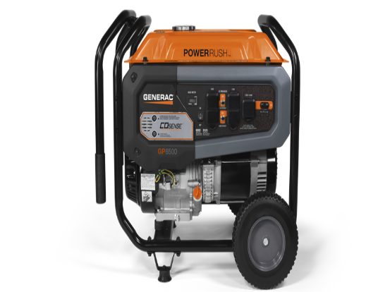 Generac 7680 High-Capacity 6,500 Running Watt Portable Generator For Home Backup