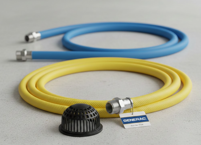 Generac 7734 Water Pump Hose Kit, 1-Inch x 10' Suction & 25' Discharge