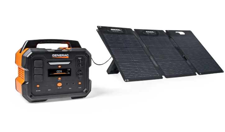 Generac 8045 GB1000 Power Station (1024Wh) With GS100 100W Solar Panel Bundle