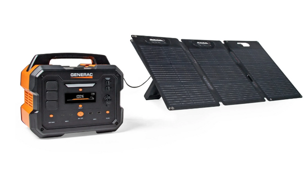 Generac 8045 GB1000 Power Station (1024Wh) With GS100 100W Solar Panel Bundle