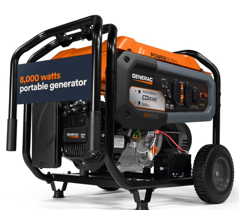 Generac 8929 GP8000E COsense Generator - Electric Start 