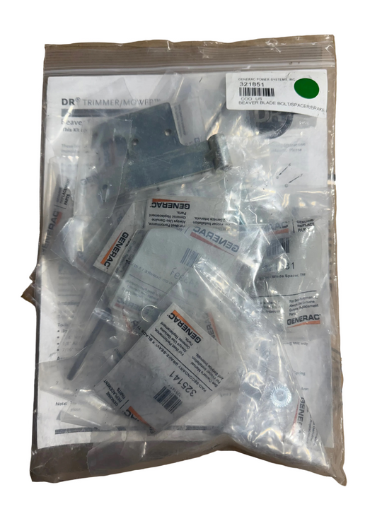 Generac Genuine Part 321851 Beaver Blade Bolt/Spacer/Brake Kit, TR4