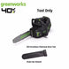 Greenworks Commercial GS - 110 10" 40V Top Handle Chainsaw w/2.5Ah Battery & Rapid Charger - SLE Equipment - 1