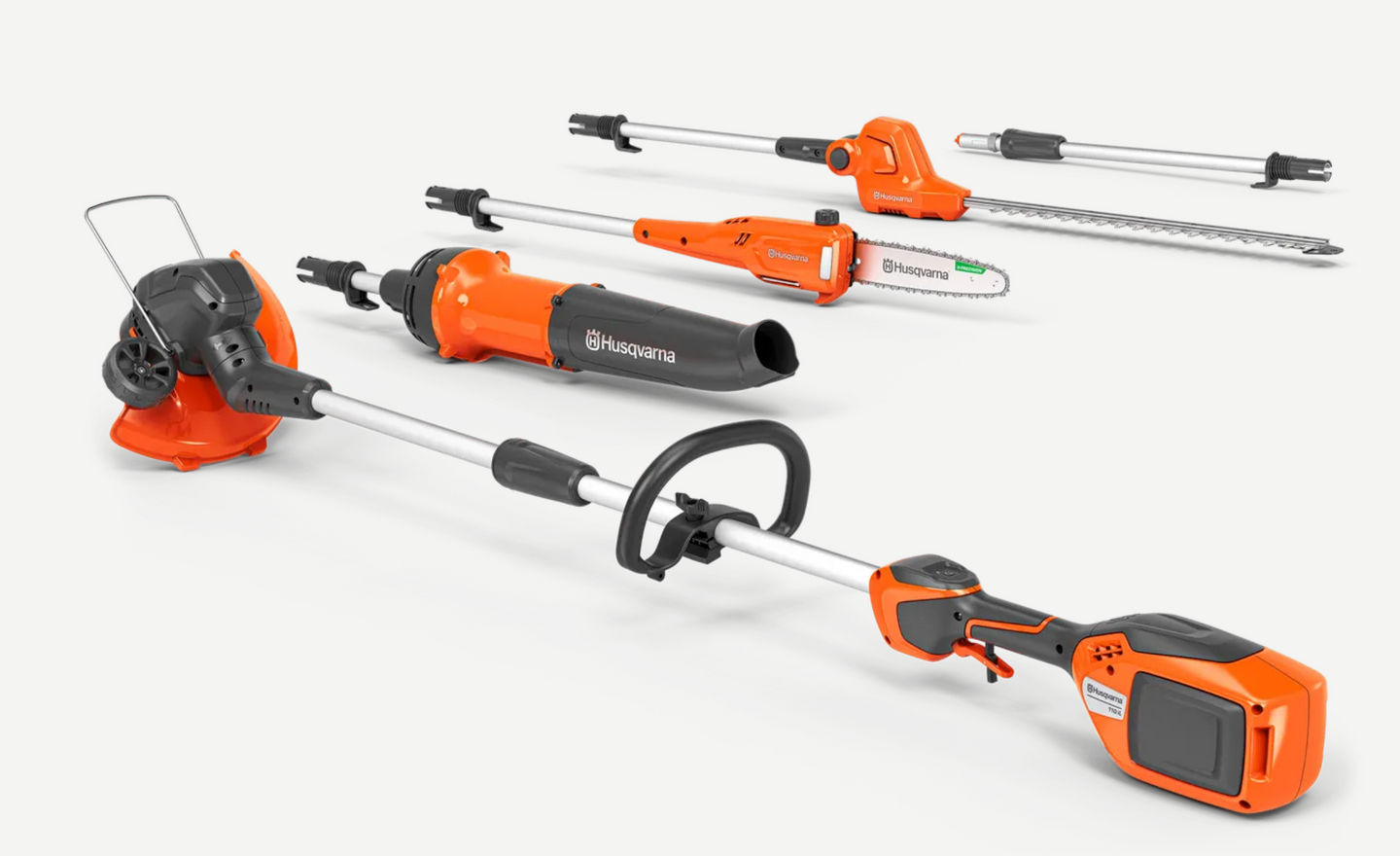 Husqvarna 110iL 40V battery combi trimmer kit, FLXi system with B70 and 40-C80 ,General View. 