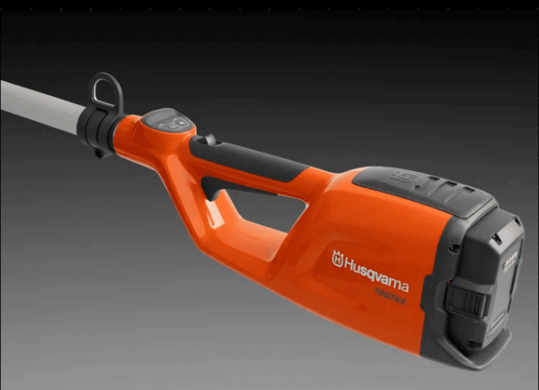 Husqvarna 120iTK4-P Pole Saw Kit – Includes BLi22 Battery and QC80 Charger,Side View. 