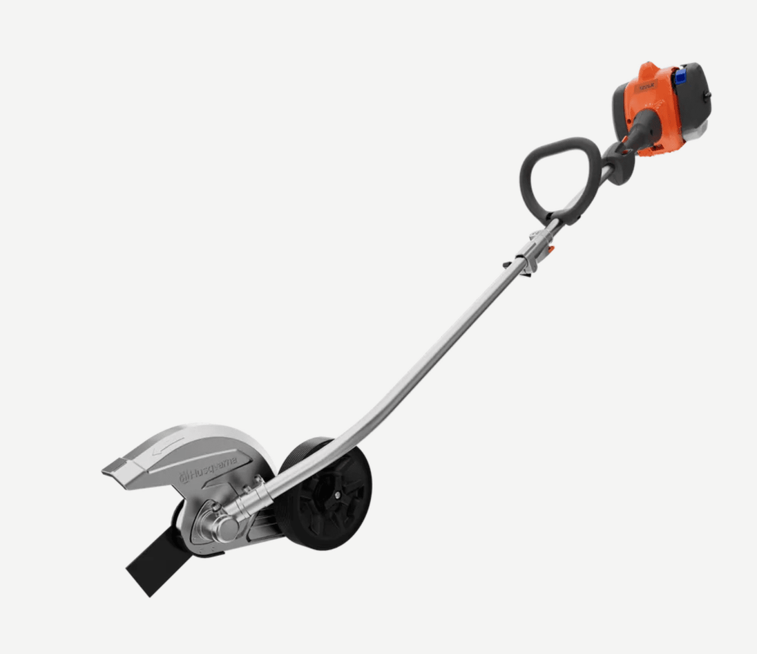 Husqvarna 122LKE Edger with 21.7 Cubic Centimeter Engine, 10.58 Pounds – New, Front View. 