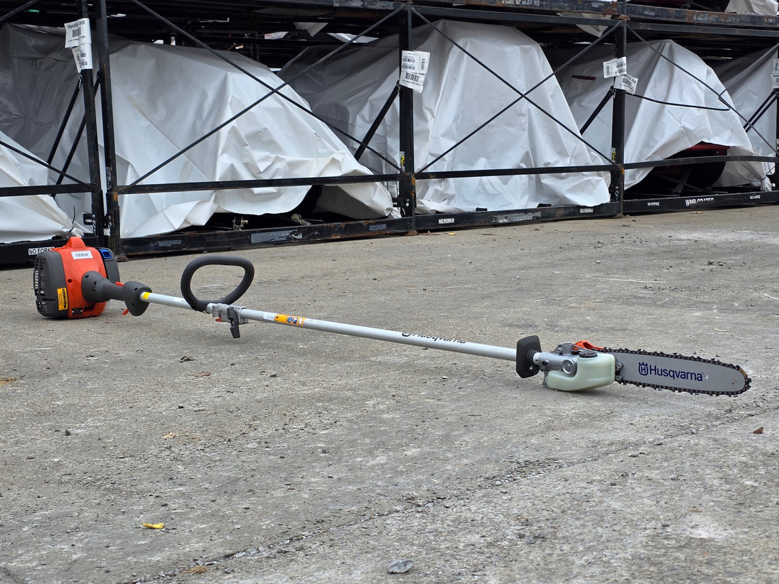Husqvarna 122LKP Pole Saw 21.7cc Engine Ultra-Light front left angled view picture 