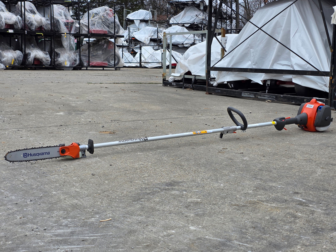 Husqvarna 122LKP Pole Saw 21.7cc Engine Ultra-Light right angled view picture