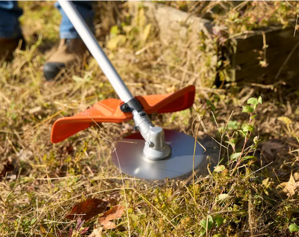 Husqvarna 122RJ Brush Cutter with 21.7 Cubic Centimeter Engine, 10.58 Pounds, Straight Shaft – New,Front View.