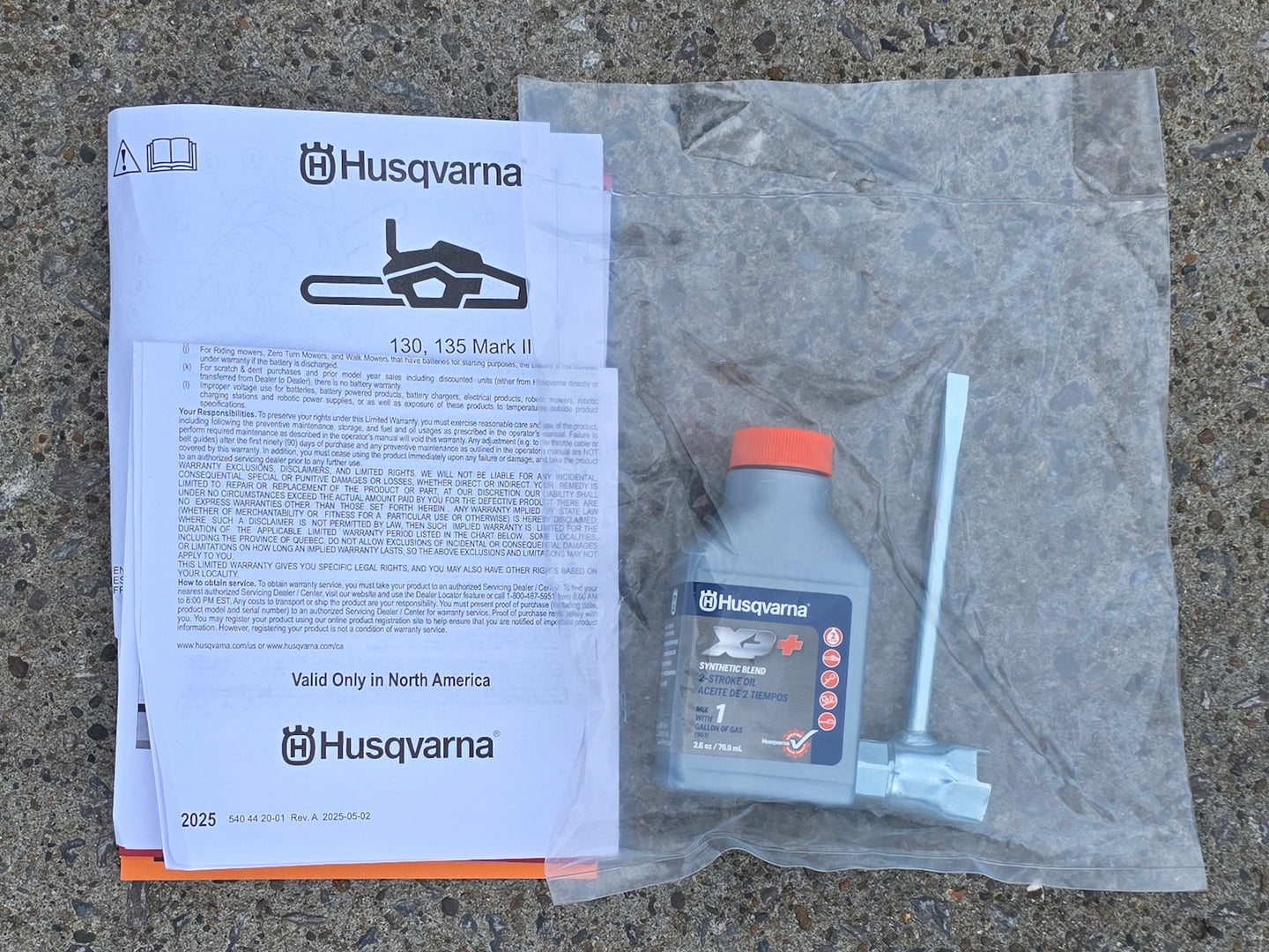 Husqvarna 130 Gas Powered 16" Chainsaw .050 Gauge - Bar & Chain Included (Unboxed) Accessory picture 