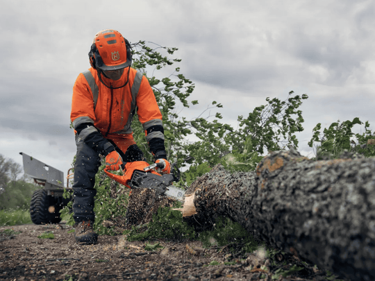 Husqvarna 16", 3/8 mini pitch, .050 ga. 39.1 cc chainsaw, Reference View. 