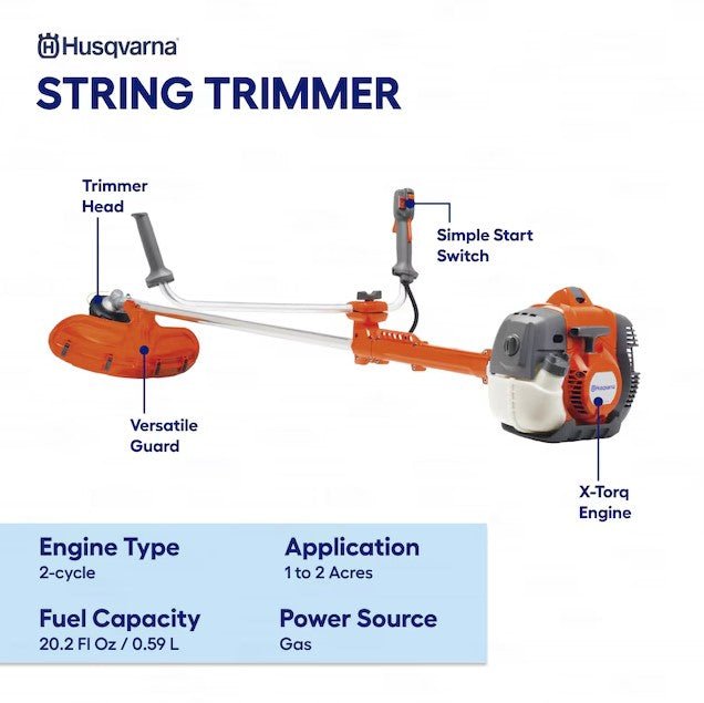 Husqvarna 336FR 34.6 cc Handheld Brushcutter w/Grass Blade, Saw Blade - SLE Equipment - 2