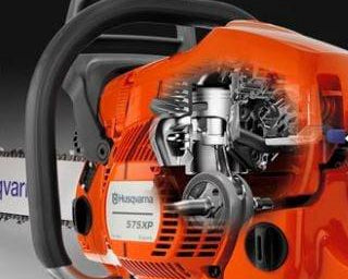 Husqvarna 365 24" Chainsaw 70.7cc engine .050 Ga. Commercial Grade, Motor View. 