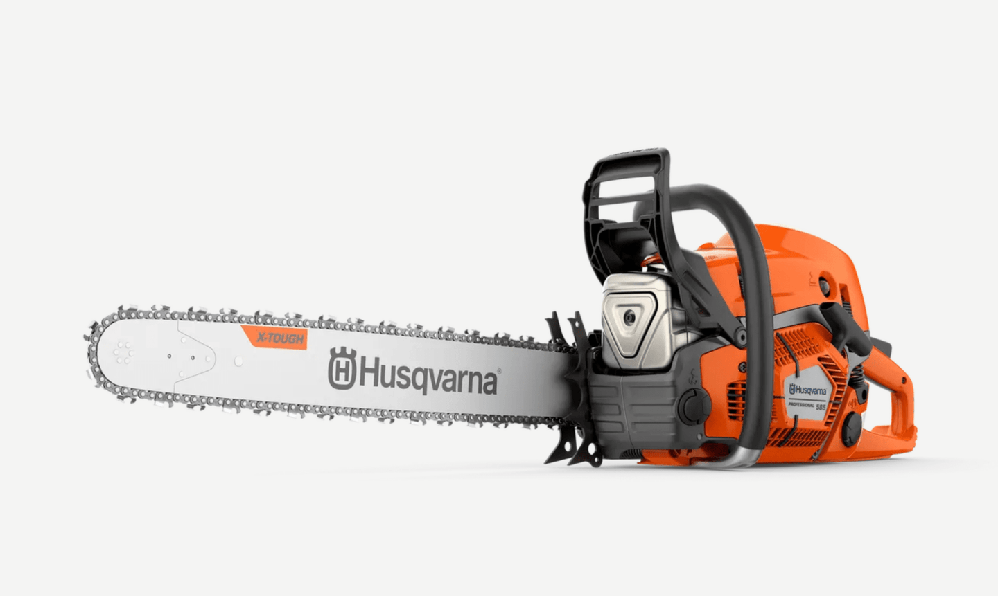 Husqvarna 36", 3/8 pitch, .063 ga, 86 cc chainsaw, Side View.
