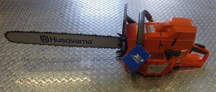 Husqvarna 395XP Chainsaw 24" Professional Logger .050 Gauge 3/8 Pitch 94cc, Other Side View. 