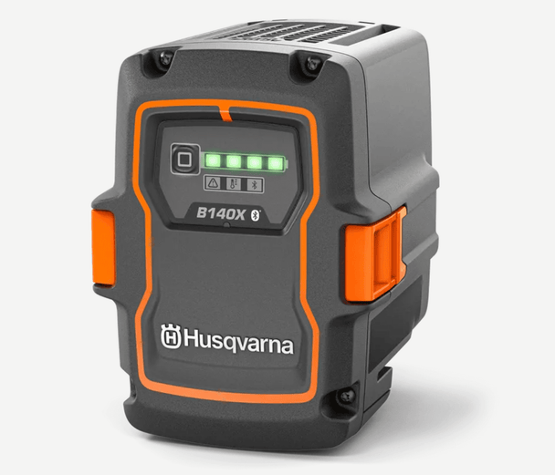 Husqvarna 40-B140X 40V Li-Ion homeowner battery, 4.0Ah, 144W,Front View. 