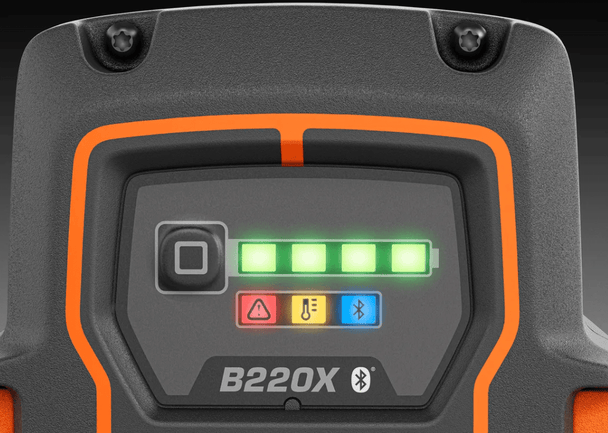 Husqvarna 40-B330X 40V Li-Ion professional battery, 9Ah, 324W,Front View. 