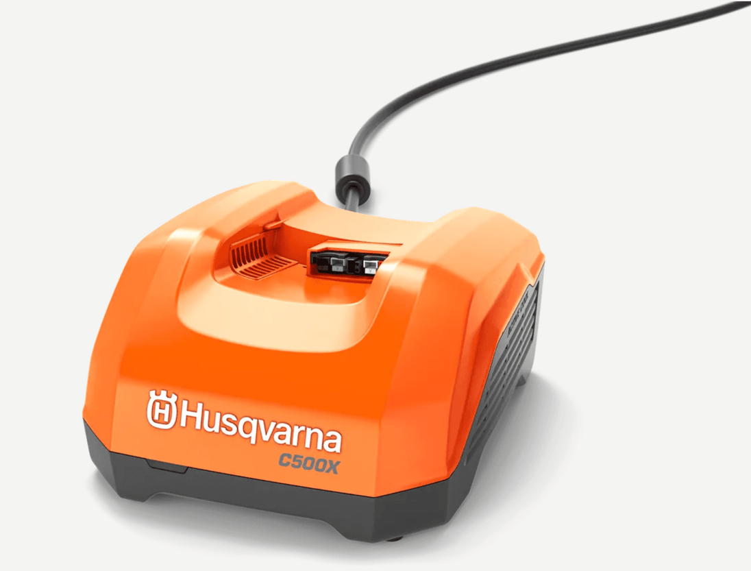Husqvarna 40-C500X battery charger ,Front View. 