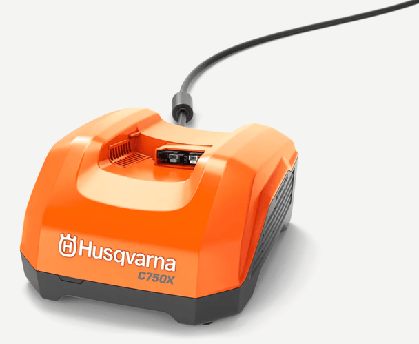 Husqvarna 40-C750X battery charger,Front View. 