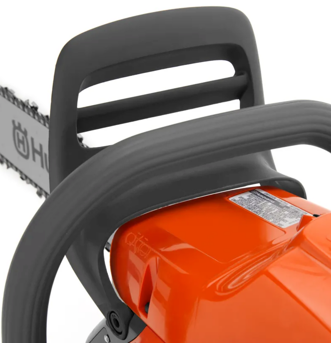Husqvarna 455 Rancher Chainsaw 20" Bar - 55.5cc X-Torq. Handle View.