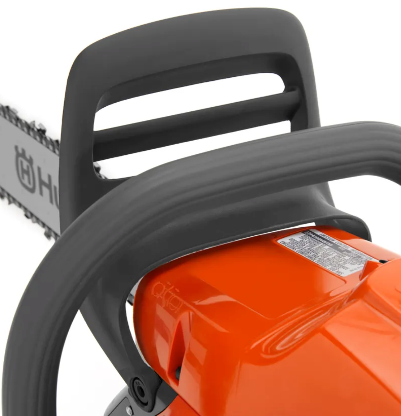 Husqvarna 455 Rancher Chainsaw 20" Bar - 55.5cc X-Torq. Handle View.