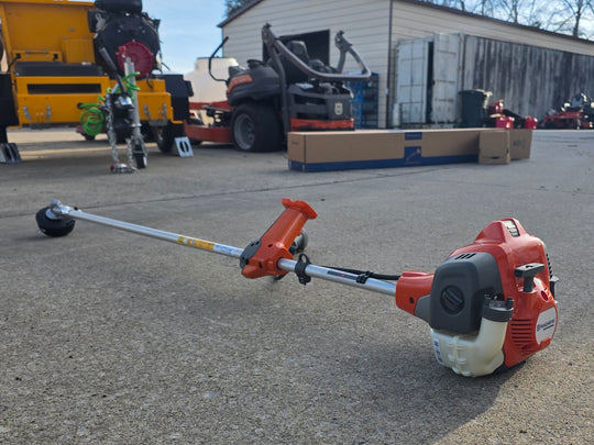 Husqvarna 525RX Brushcutter 25.4cc Engine Bike Handle left angled view picture 