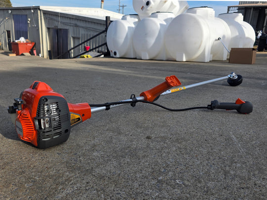 Husqvarna 525RX Brushcutter 25.4cc Engine Bike Handle back right angled view picture 