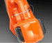 Husqvarna 530iB battery blower, 575 cfm, 18N, 5.95 lbs,Back View. 