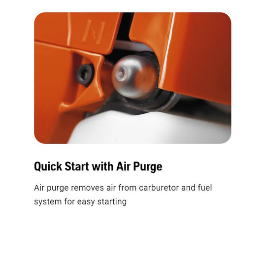 Husqvarna 545FR Gas Bike Brushcutter Quick Start with Air Purge