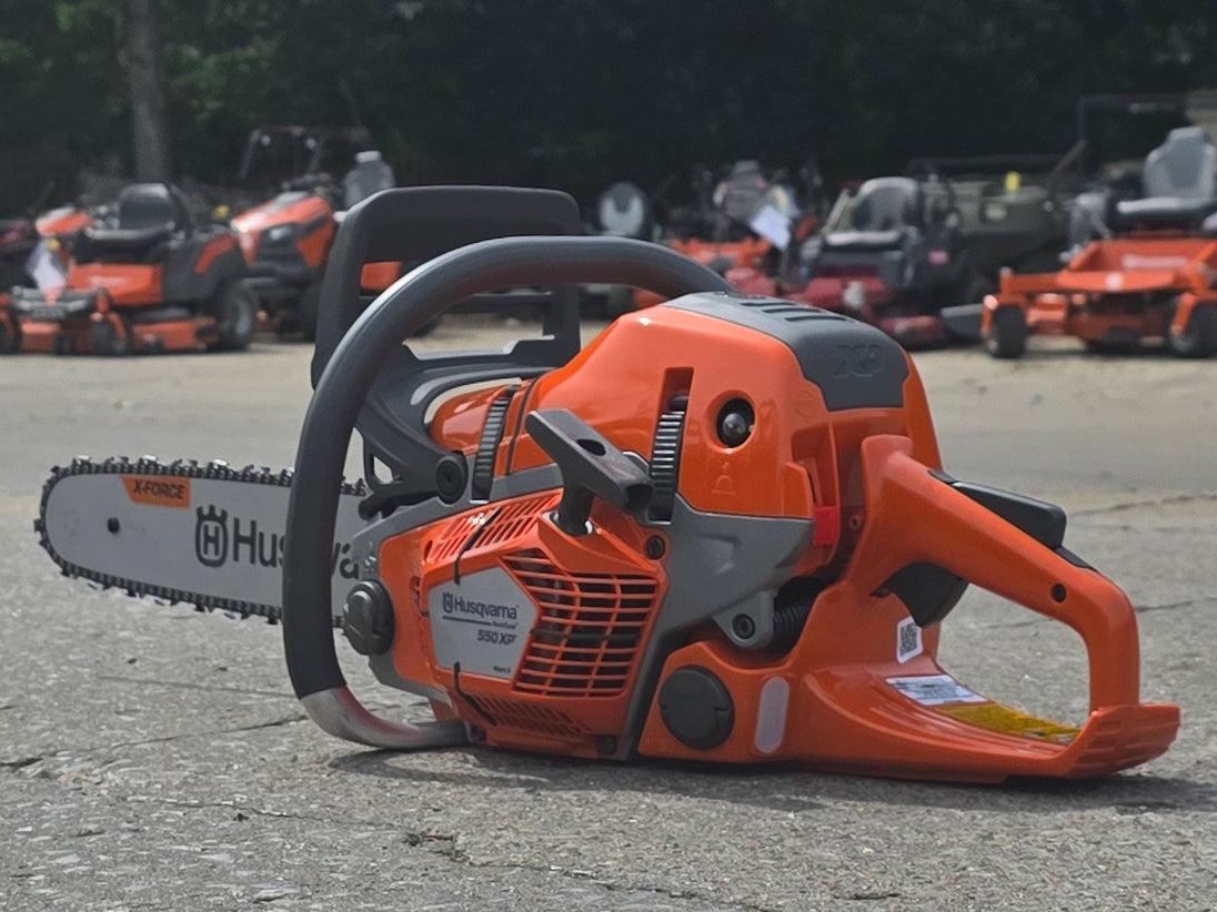 Husqvarna 550XP II Gas-Powered 50.1cc X-Torq .050 Gauge 18" Chainsaw (Unboxed) Back left angle picture 