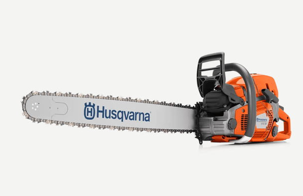 Husqvarna 572 XP 70.7cc Gas Chainsaw 20", 3/8 Pitch, .050 Gauge, General View. 