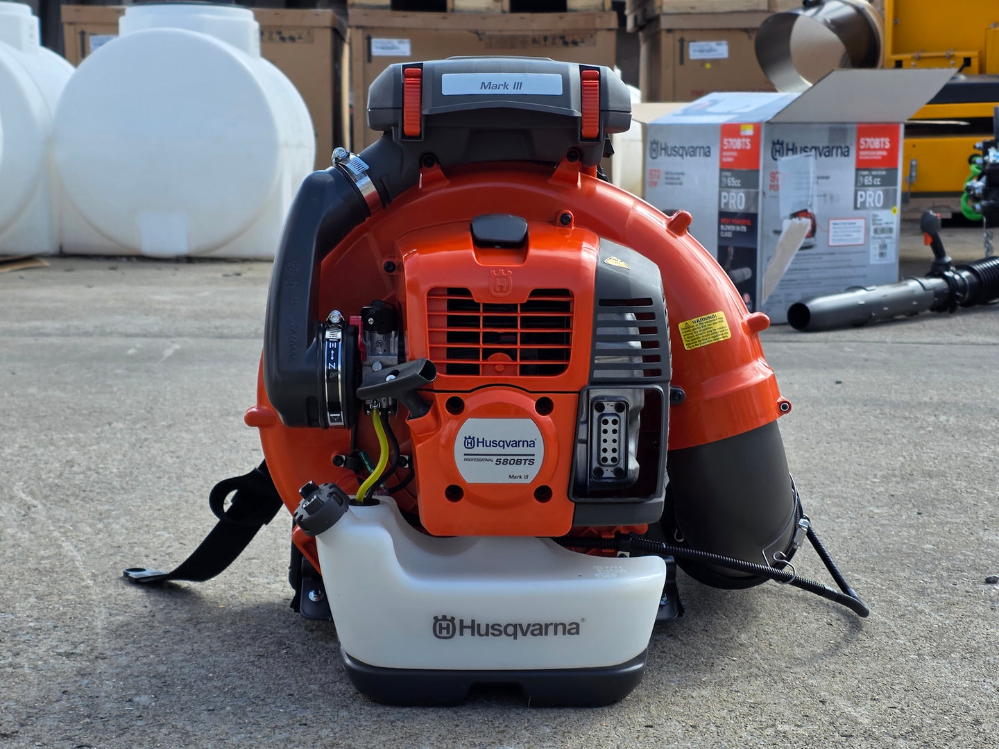 Husqvarna 580BTS Mark III Backpack Leaf Blower 75.6cc X-Torq Engine (Unboxed) back view picture 